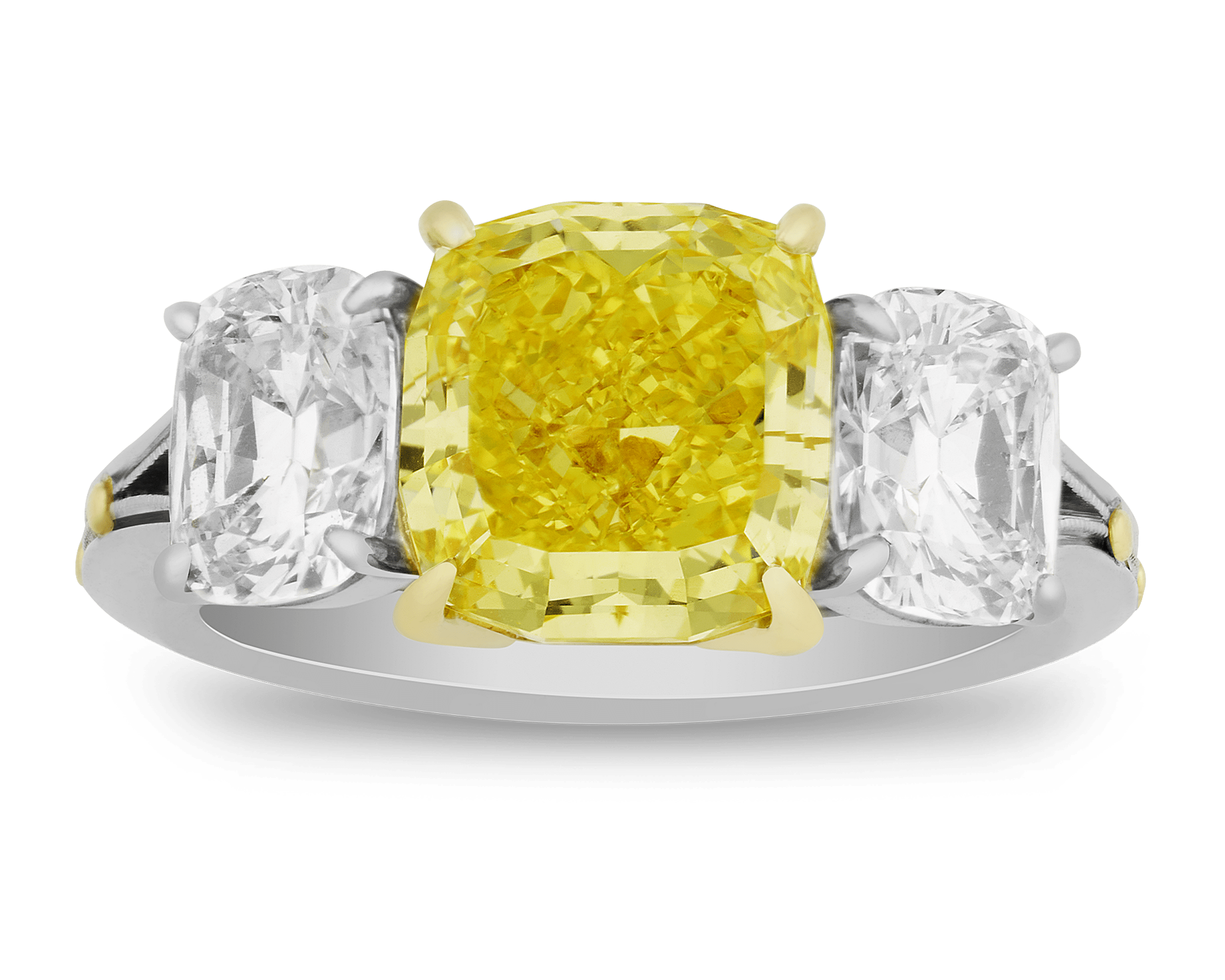 Fancy Vivid Yellow Diamond Ring, 3.70 Carats