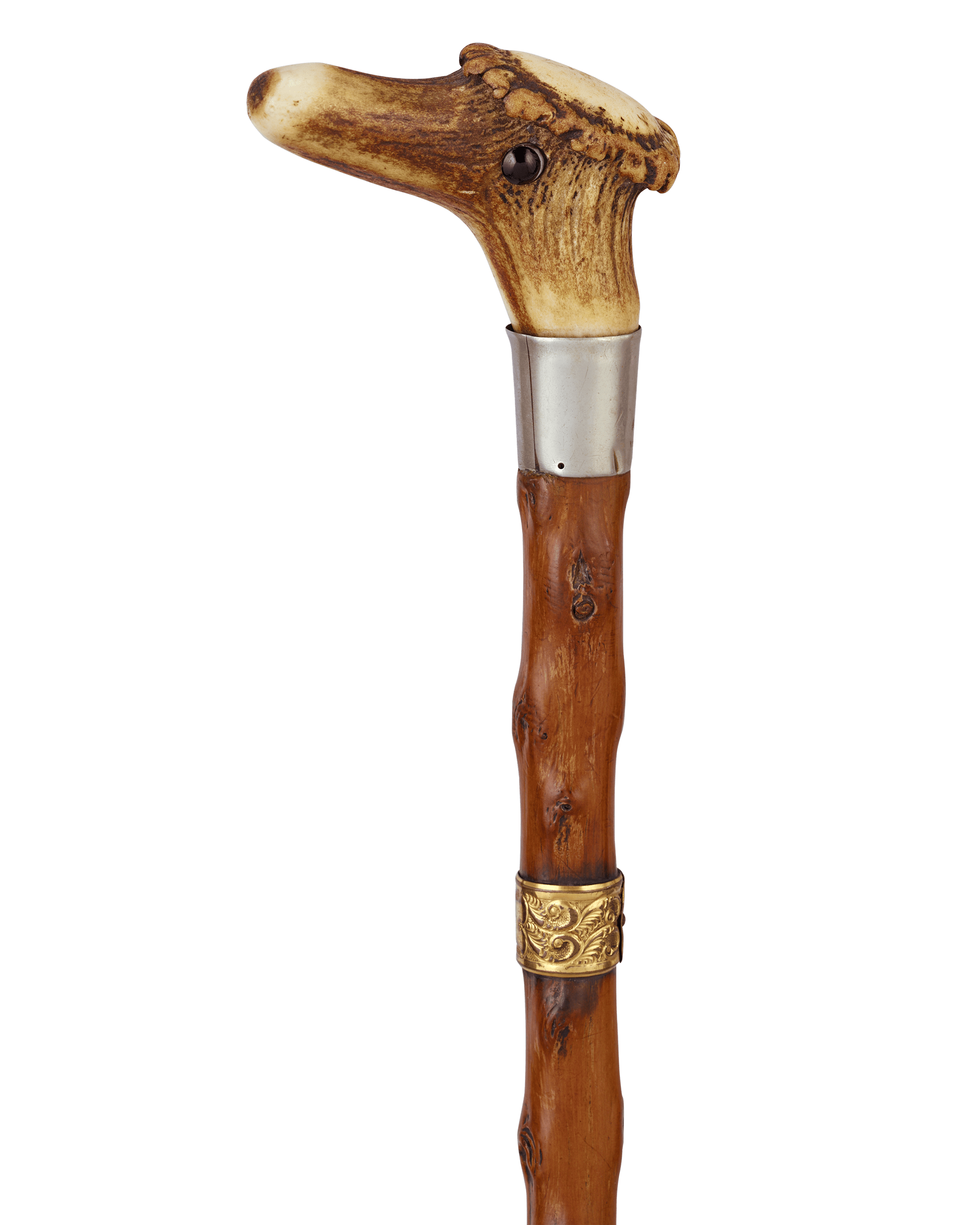 Antler Cane with Duck Face