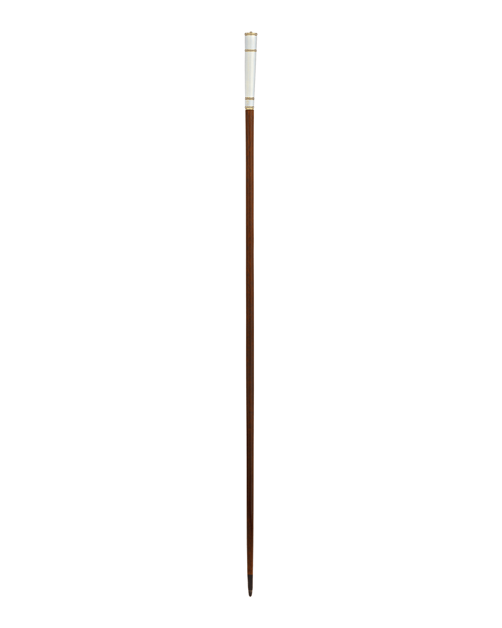 Fabergé White Guilloché Enamel Cane