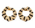 Gold and Enamel Earrings
