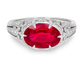 Oval Ruby Ring, 3.00 Carats