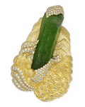 Henry Dunay Frosted Tourmaline Brooch