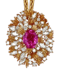 Asprey & Co. Pink Sapphire and Diamond Necklace