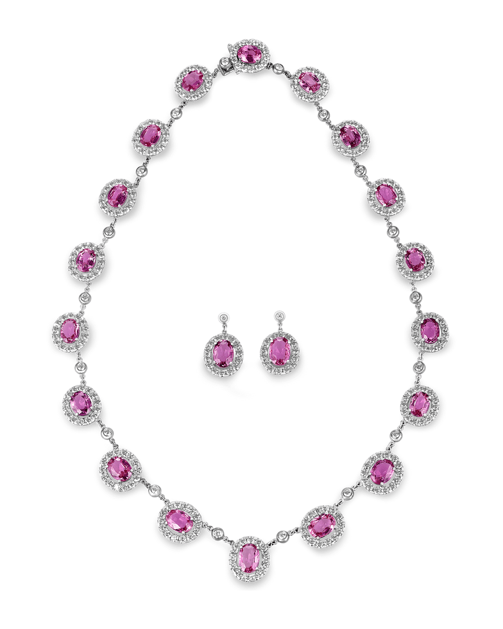 Pink Sapphire Suite, 34.77 Carats