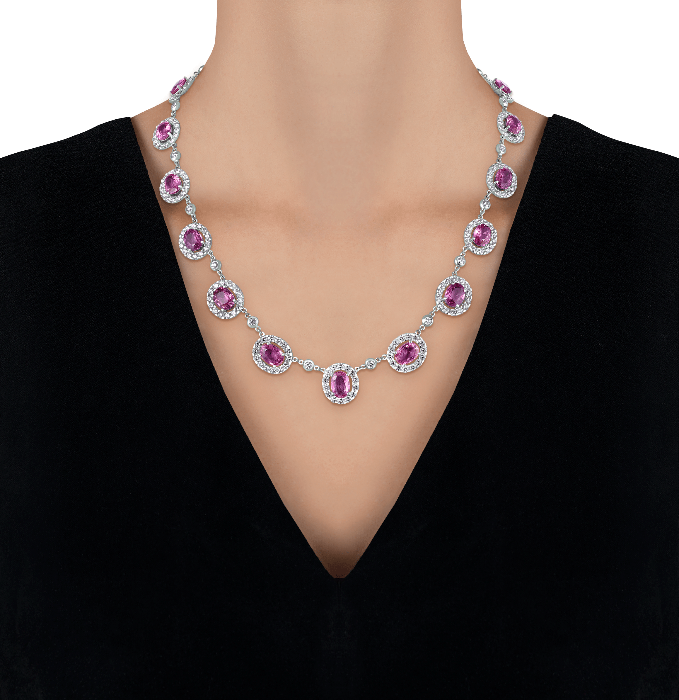 Pink Sapphire Suite, 34.77 Carats