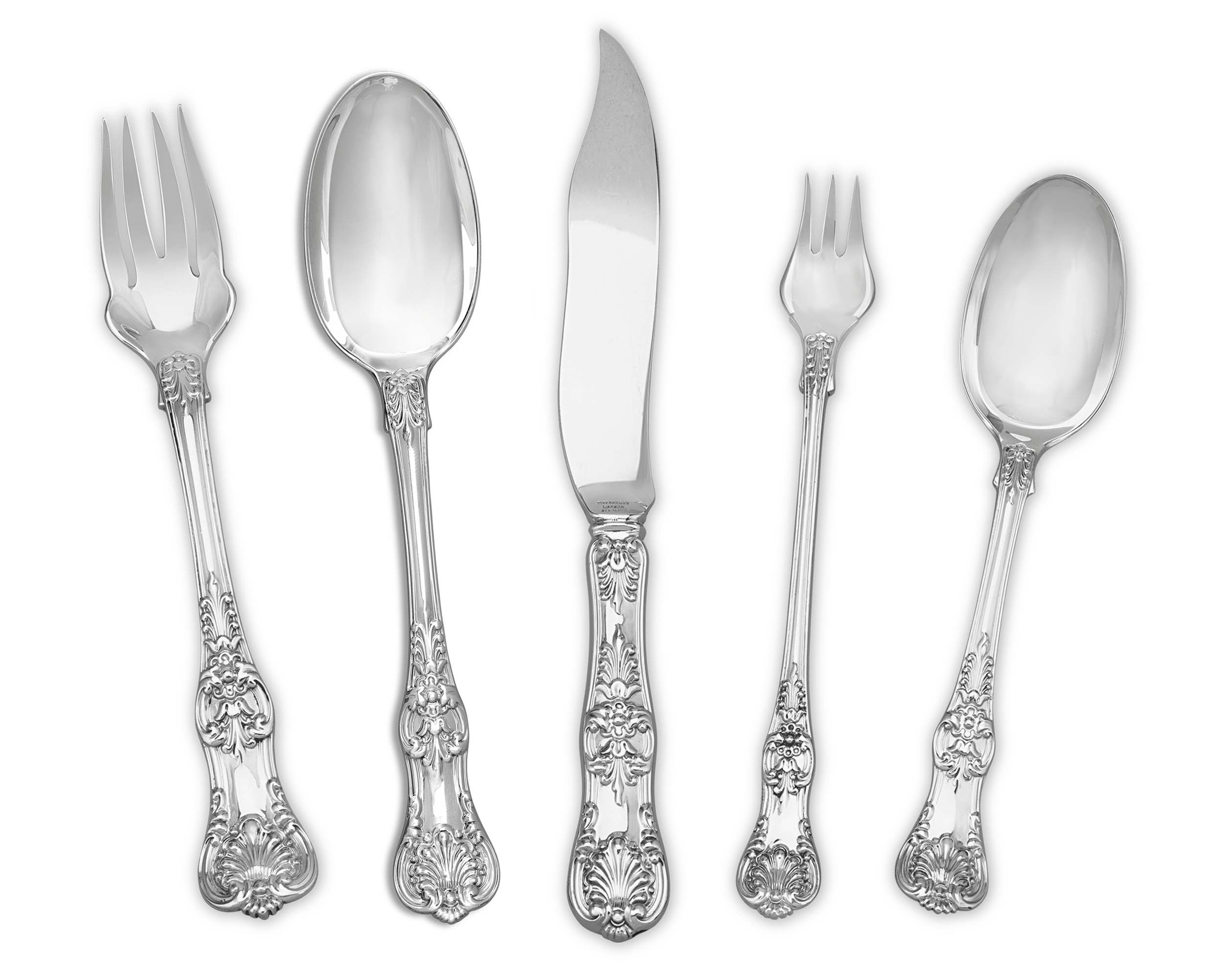 Tiffany & Co. English King Flatware, 120 Pieces