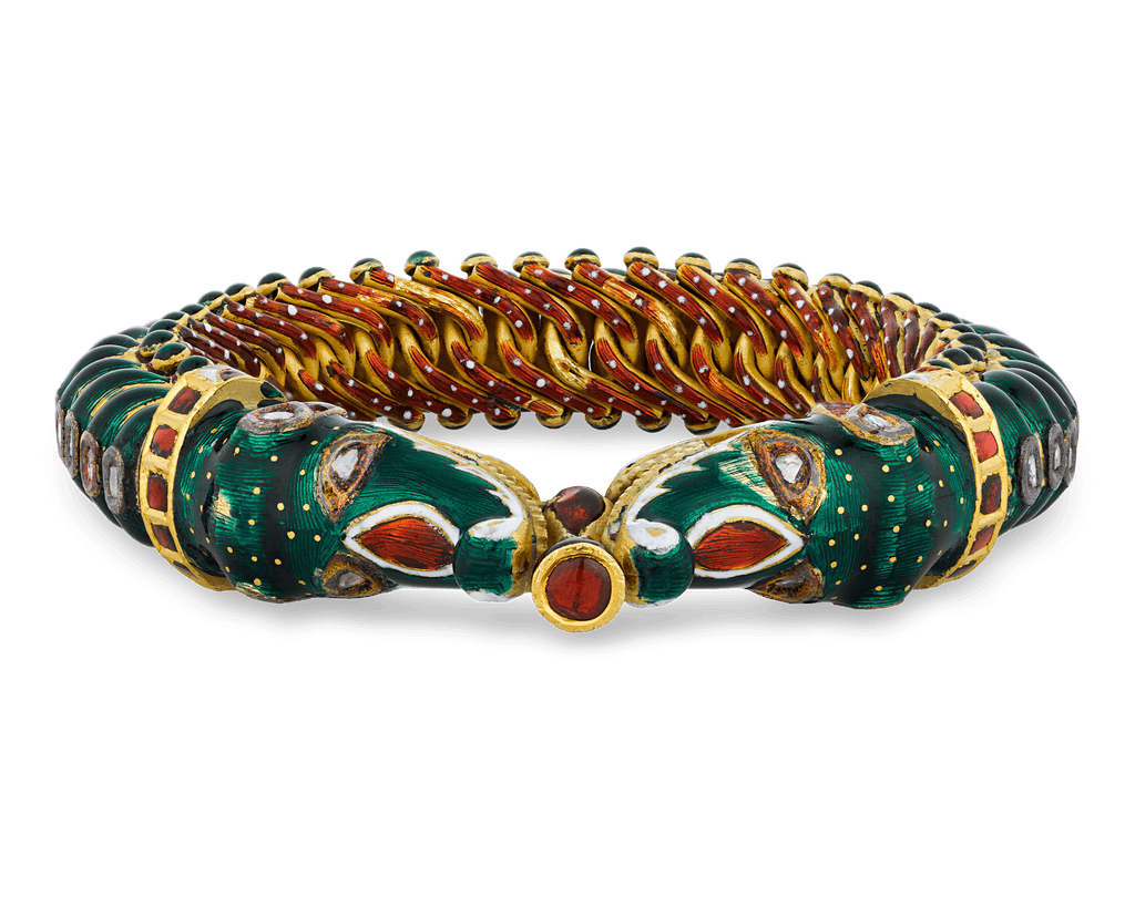 Enamel and Gold Dragon Bracelet