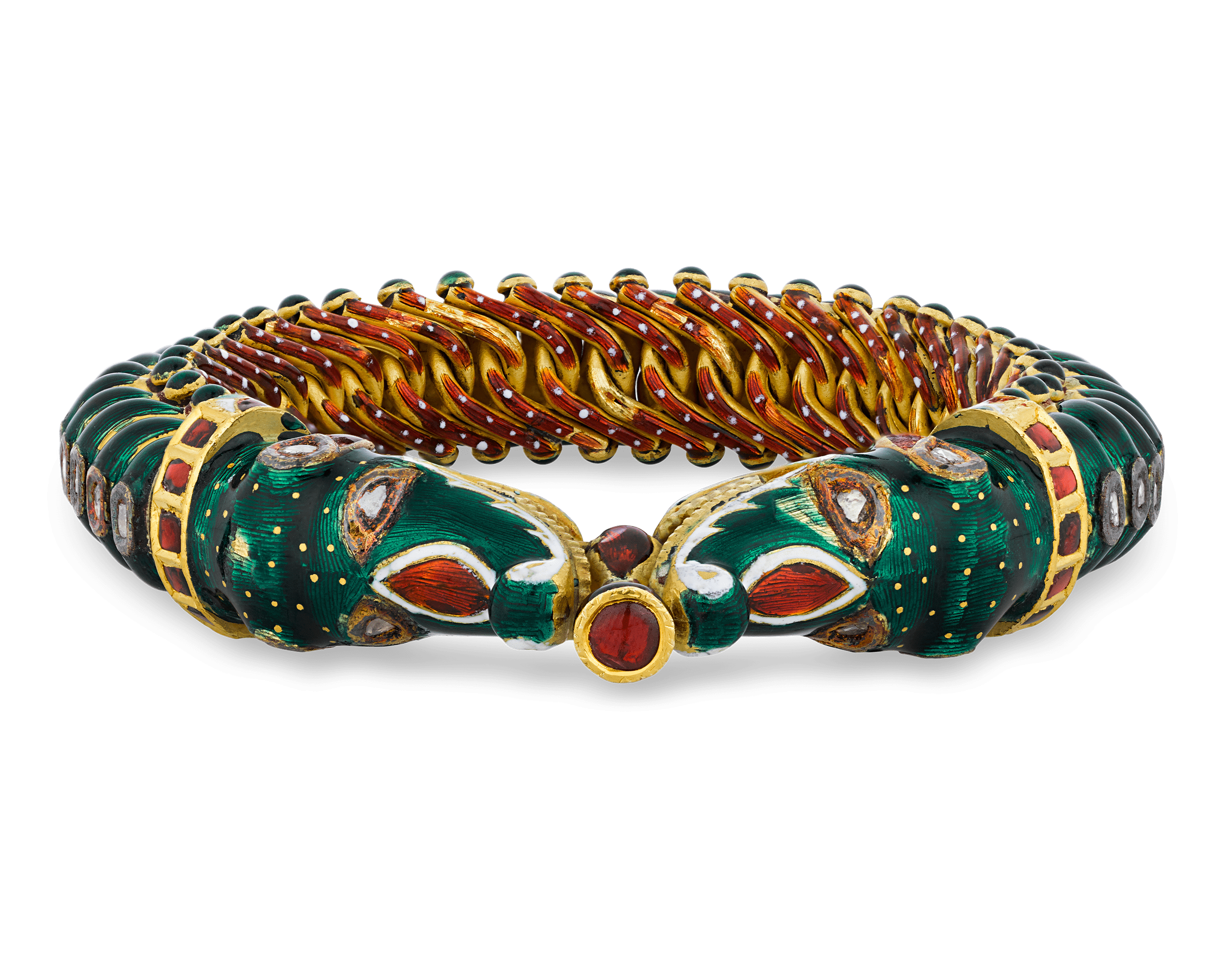 Enamel and Gold Dragon Bracelet