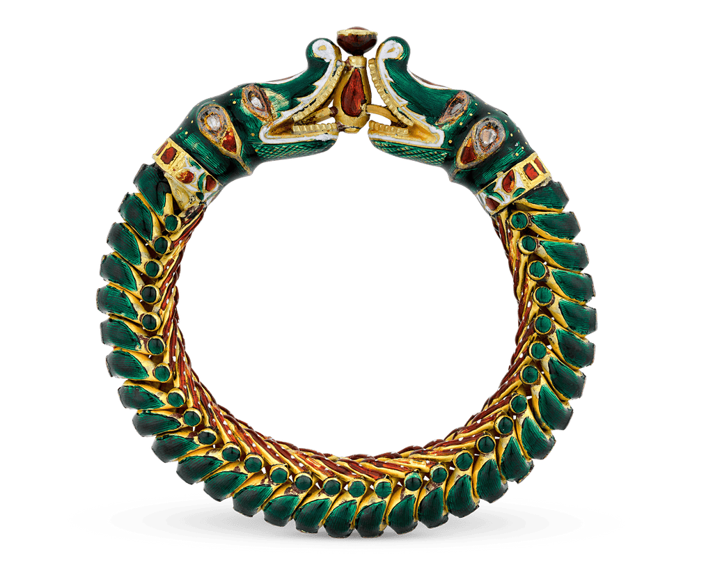 Enamel and Gold Dragon Bracelet