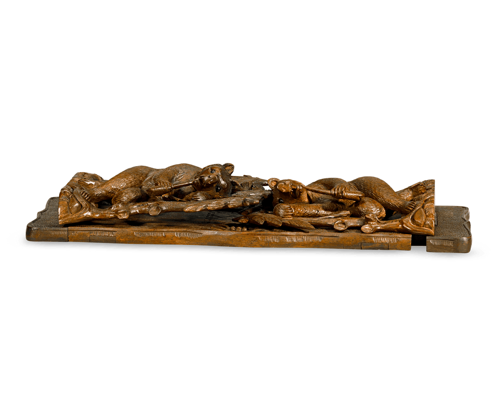 Swiss Black Forest Bookends, circa 1920