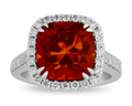 Red Zircon Ring, 9.54 Carats