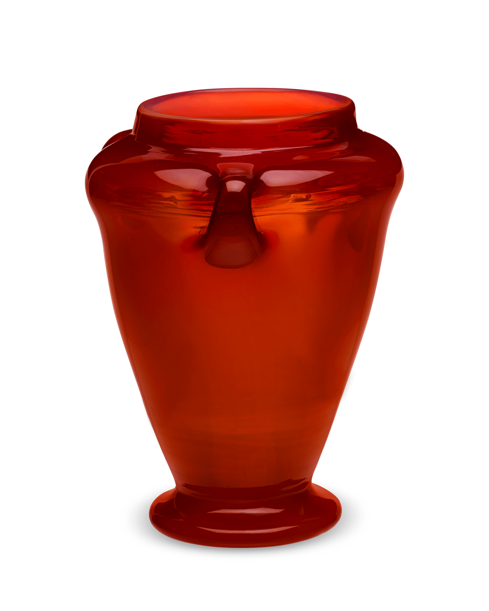 Tiffany Studios Red Favrile Vase