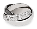 Cartier Pavé Diamond Trinity Ring, 1.55 Carats