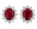Burma Ruby Earrings, 5.13 Carats