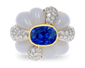 David Webb Sapphire and Diamond Ring