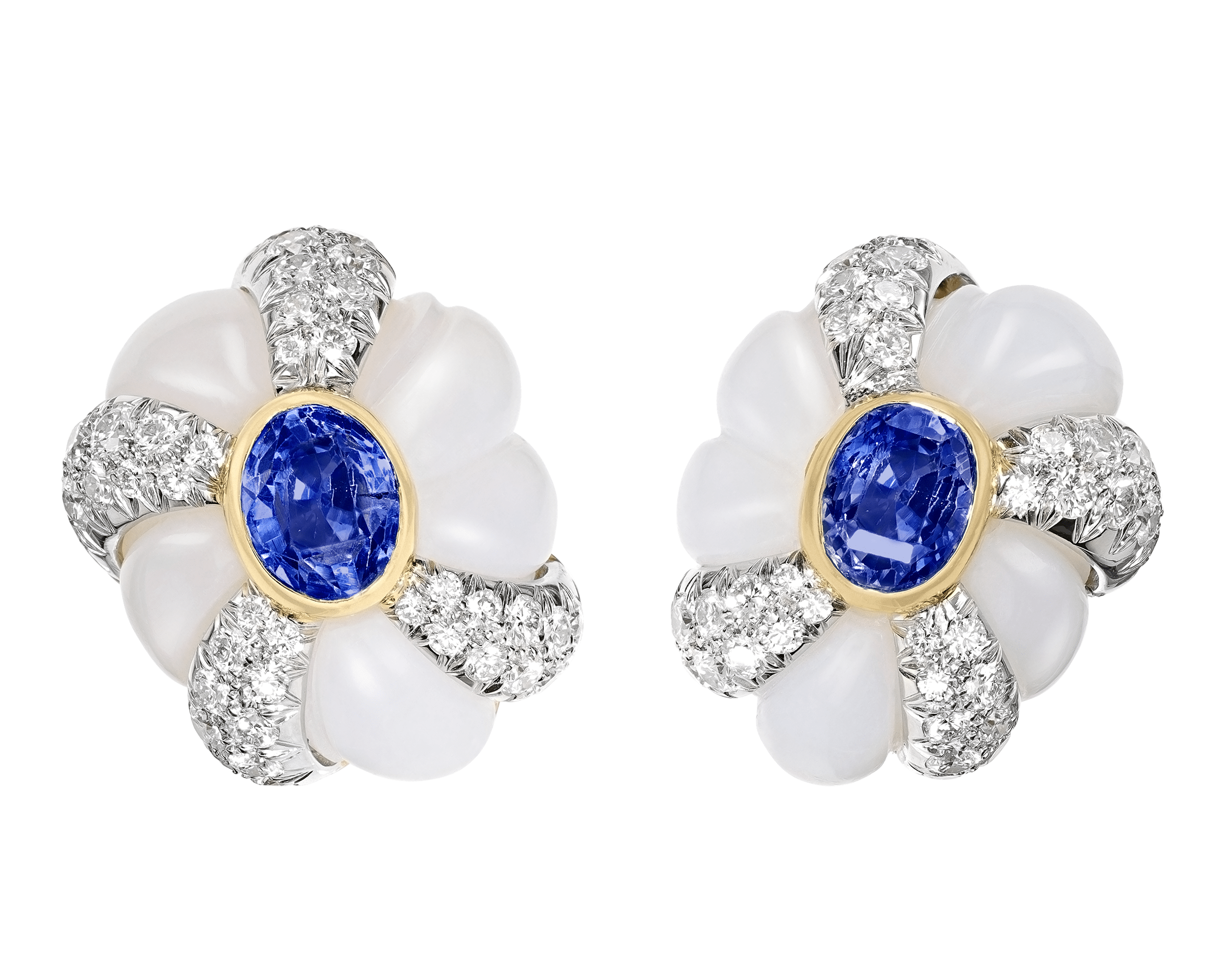 David Webb Sapphire Earrings, 10.51 Carats