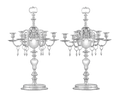 Pair of Silver Candelabra by Thomas Bradbury