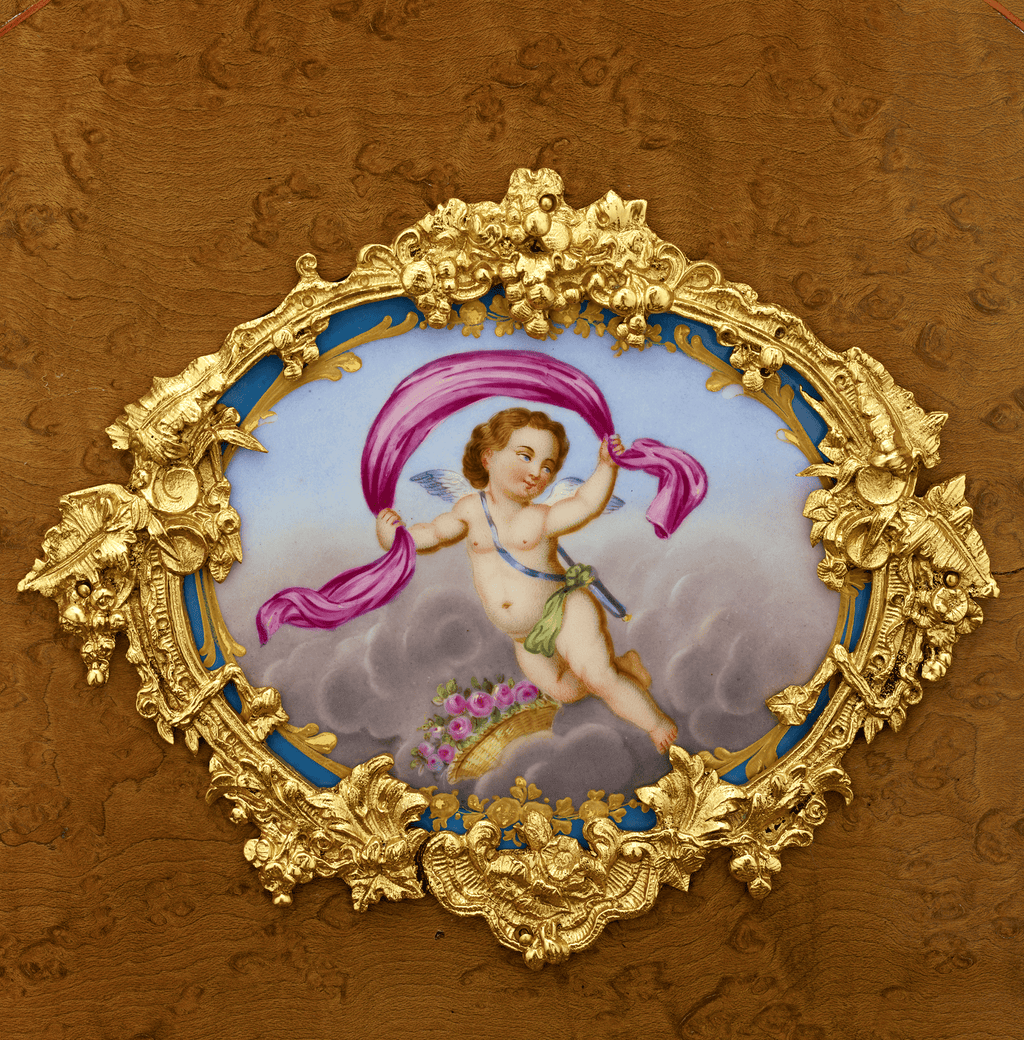 Baccarat Cave à Liqueur with Sèvres Porcelain