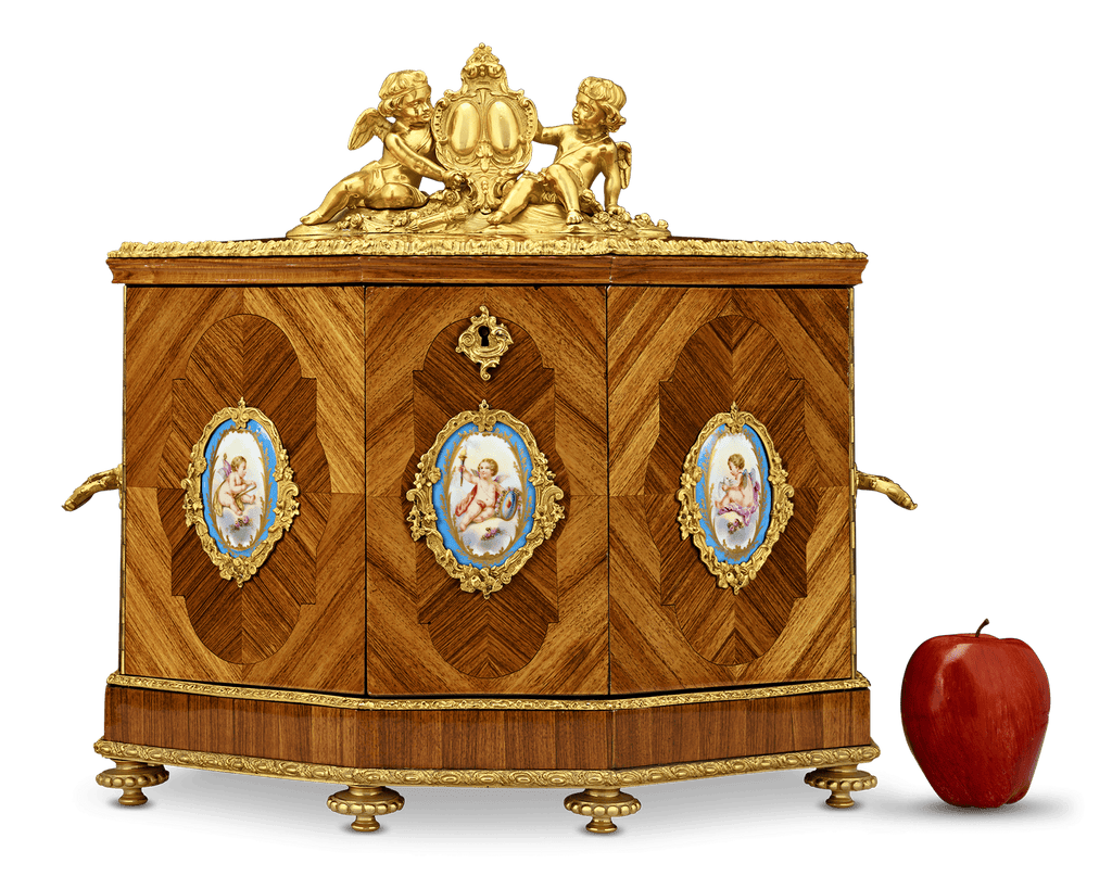 Baccarat Cave à Liqueur with Sèvres Porcelain