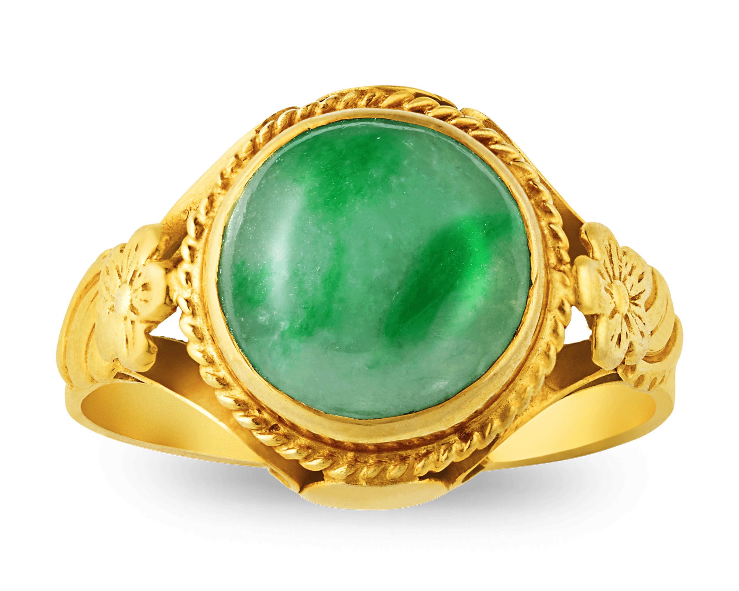 Retro Jade Ring, 3.75 Carats