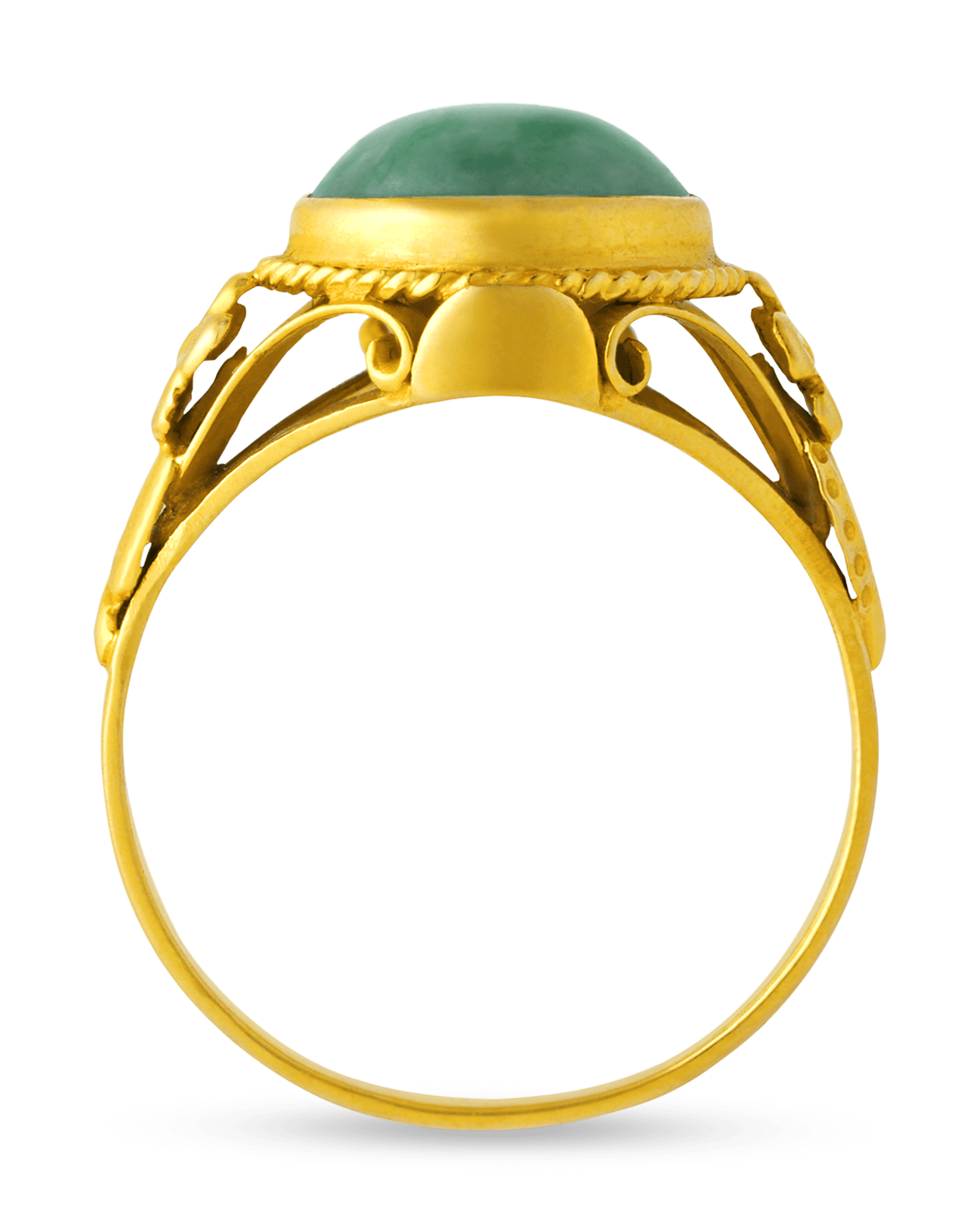 Retro Jade Ring, 3.75 Carats