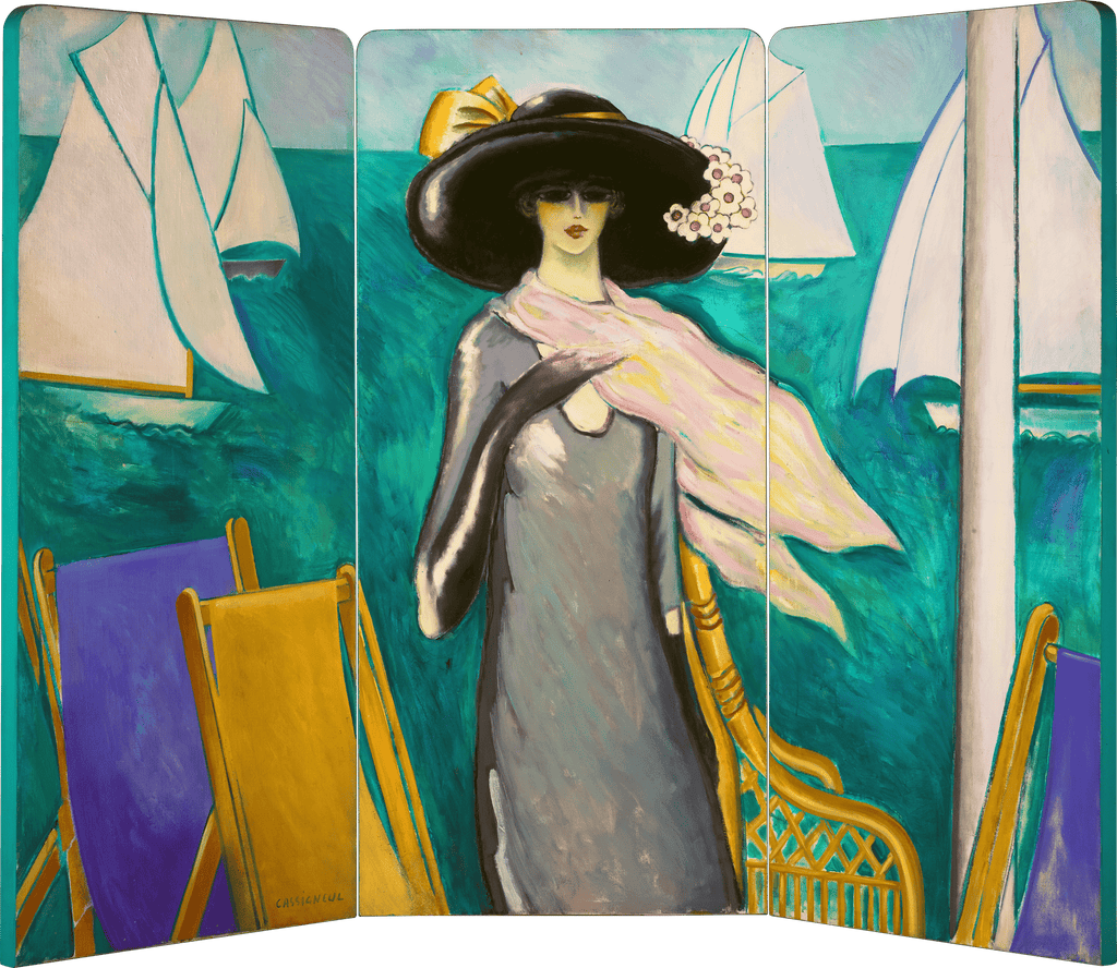 La terrasse devant la mer by Jean Pierre Cassigneul