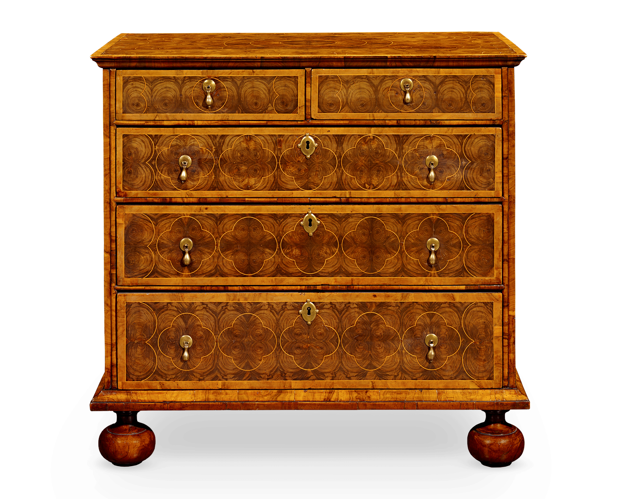 William and Mary Oysterwood Chest