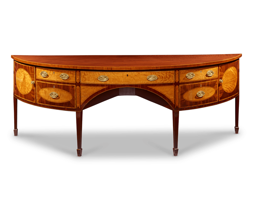 George III Mahogany and Satinwood Sideboard
