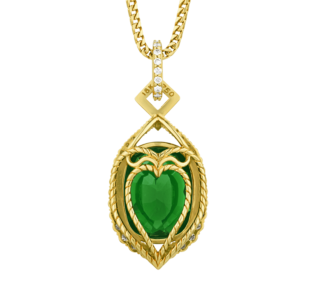 Tsavorite Garnet Pendant, 39.20 Carats