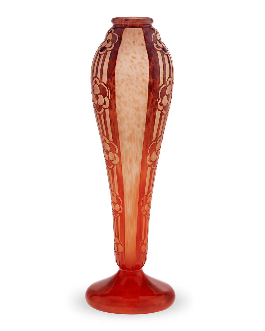 Le Verre Français Fleurs Stylises Vase