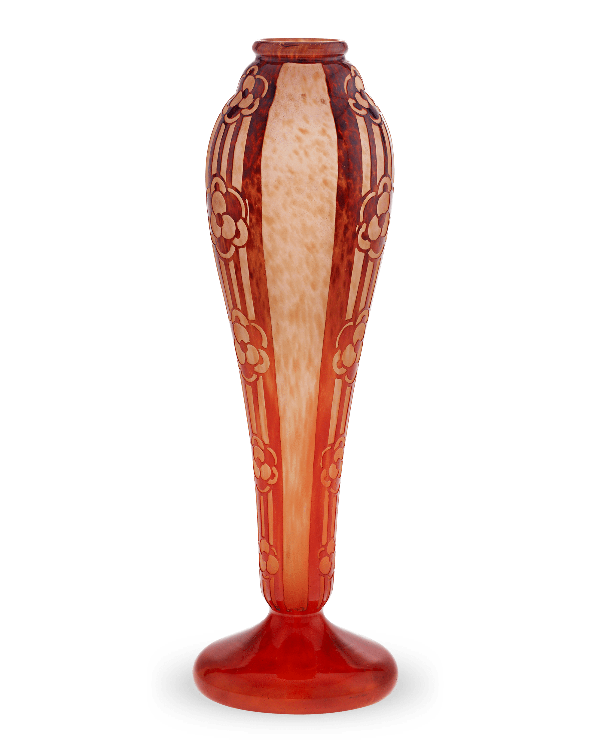 Le Verre Français Fleurs Stylises Vase