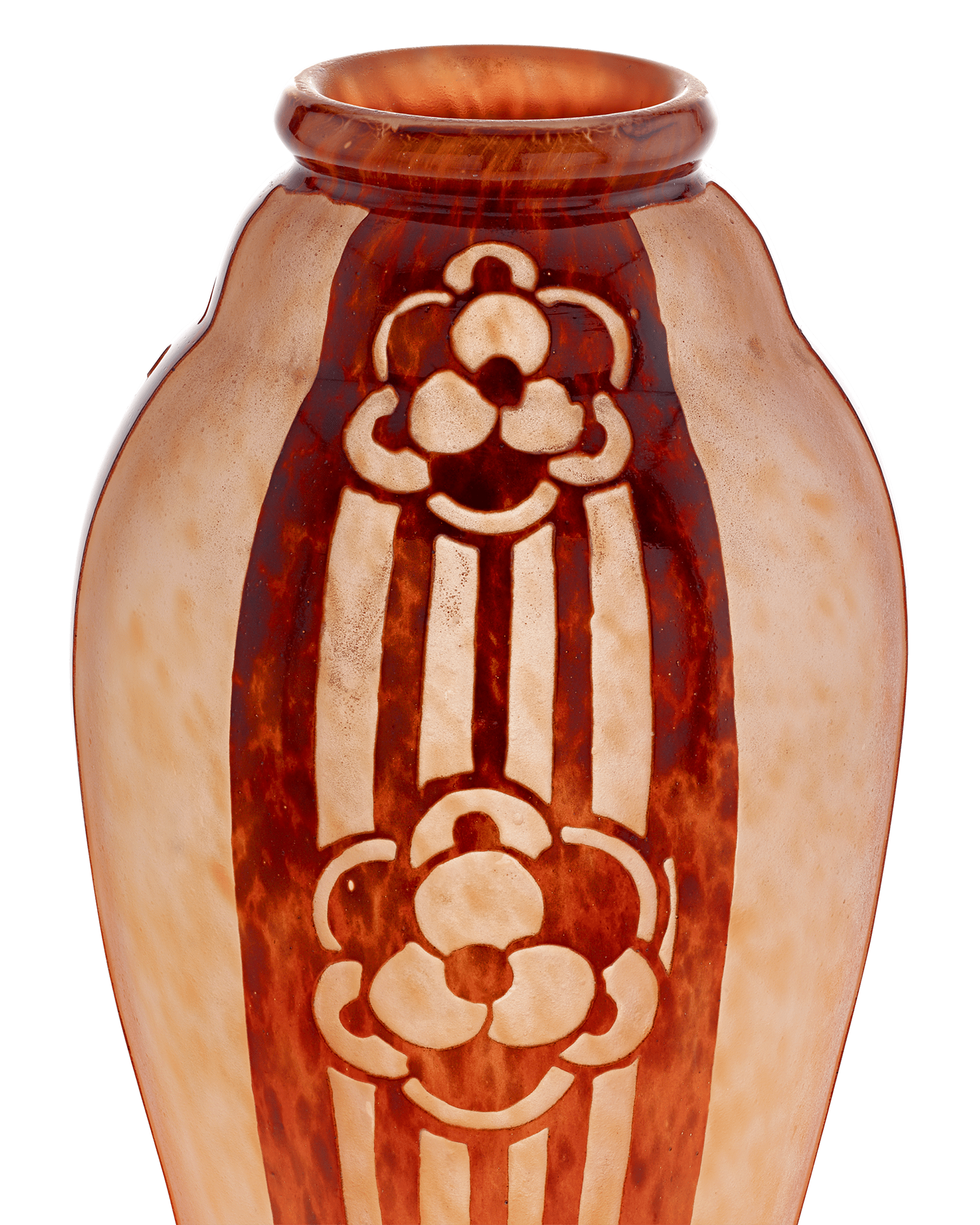 Le Verre Français Fleurs Stylises Vase