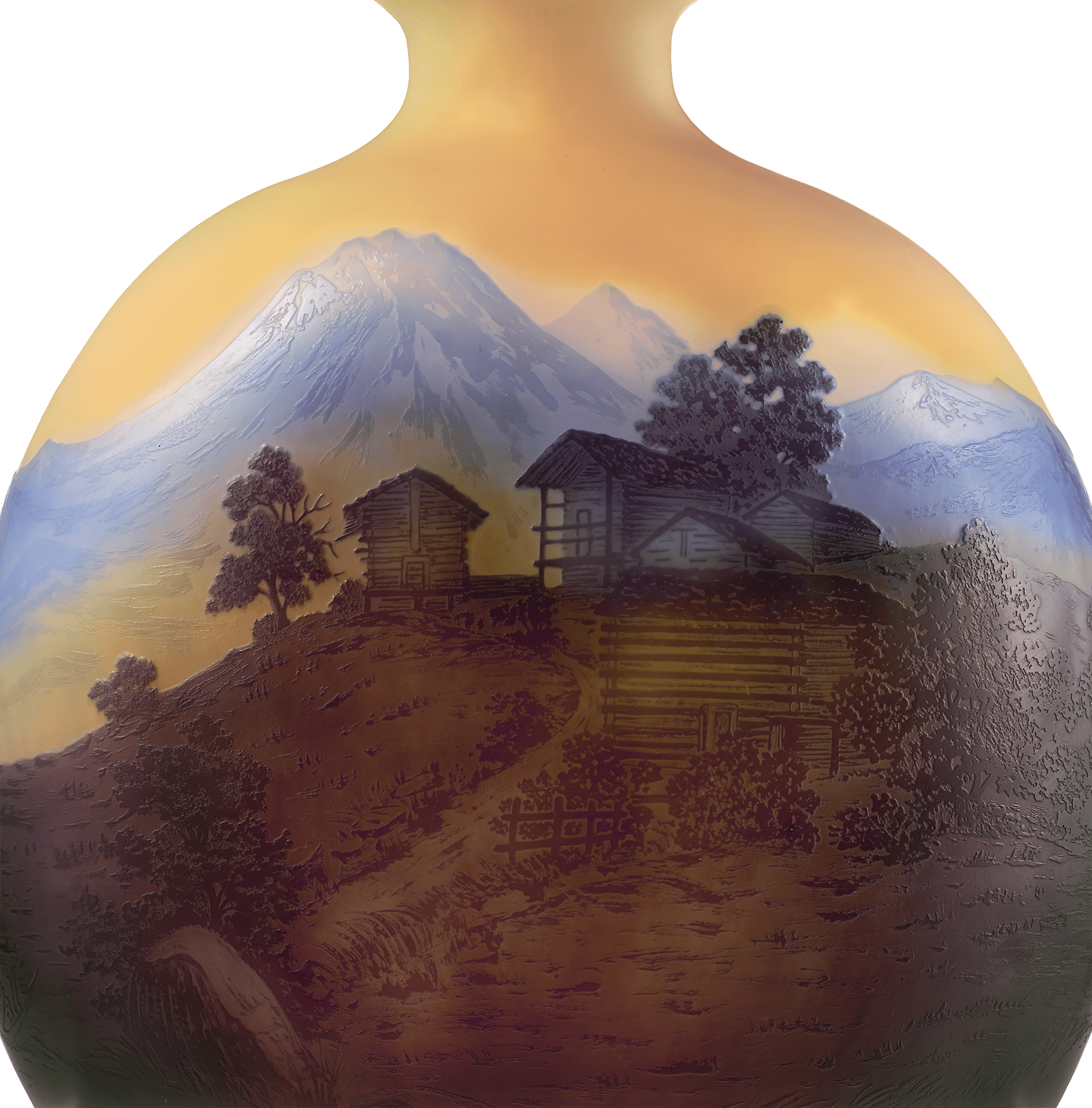 Émile Gallé Alpine Glass Vase