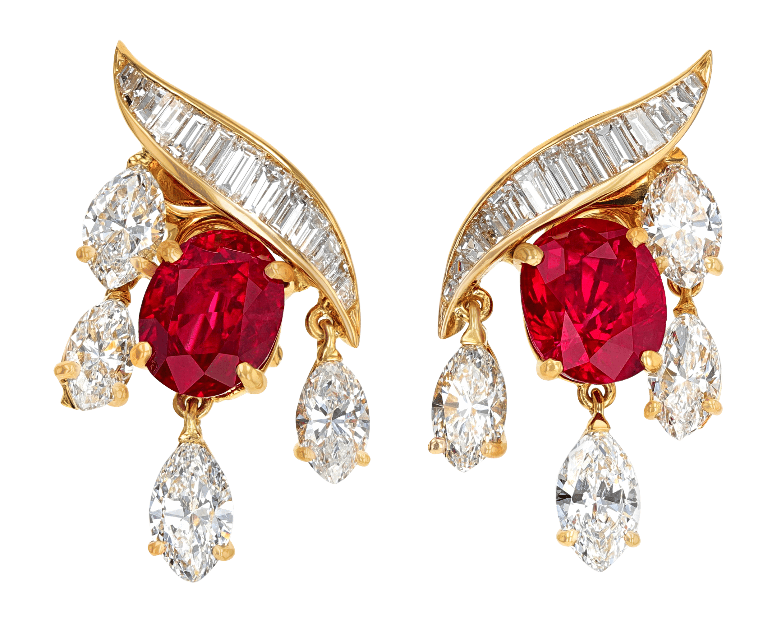 Fasano Thai Ruby Earrings, 8.22 Carats
