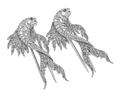 Pair of Diamond Fish Brooches