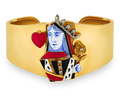 Cartier Playing Card Brooches and Gold Cuff