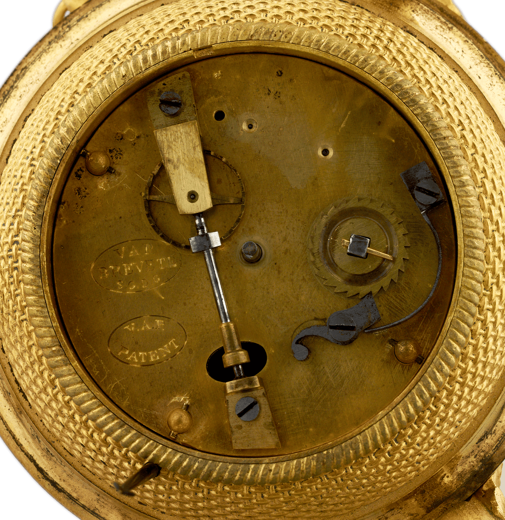 Louis XVI Style Gilt Marble Cassolettes and Clock