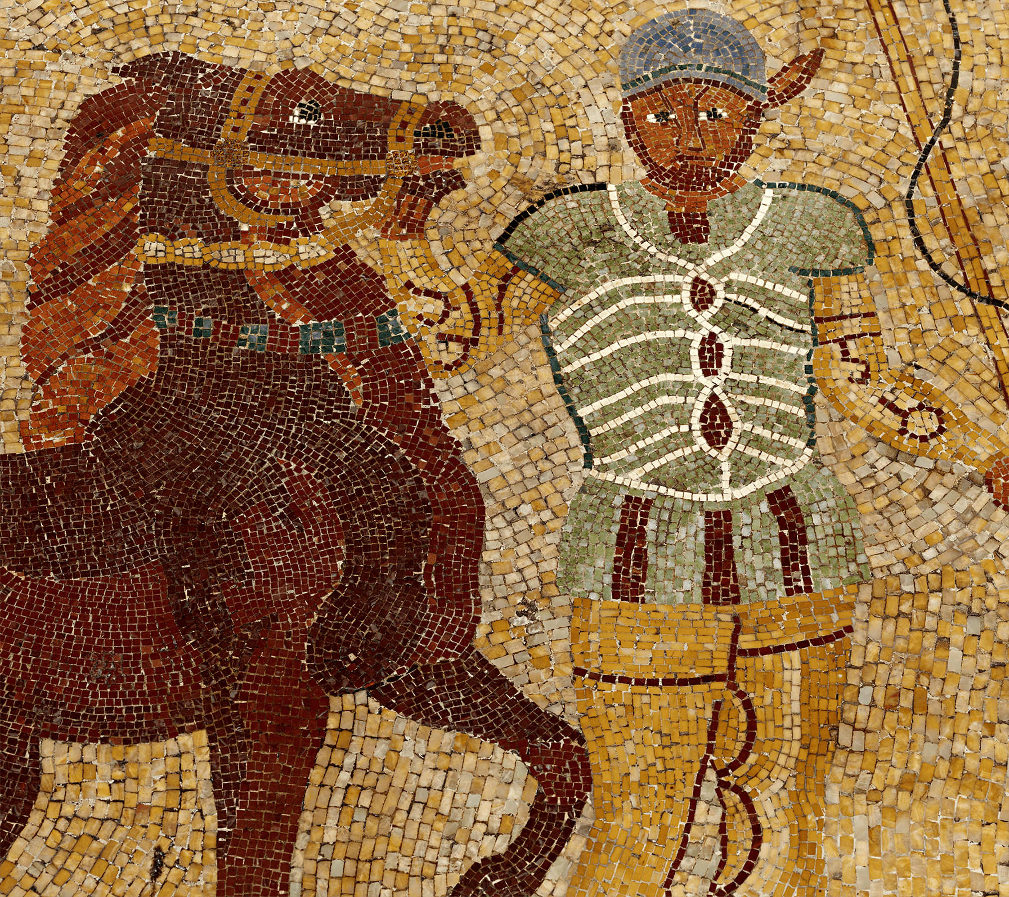 Roman Empire Charioteer Mosaic Table