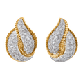 Retro Diamond Flame Earrings, 4.50 carats