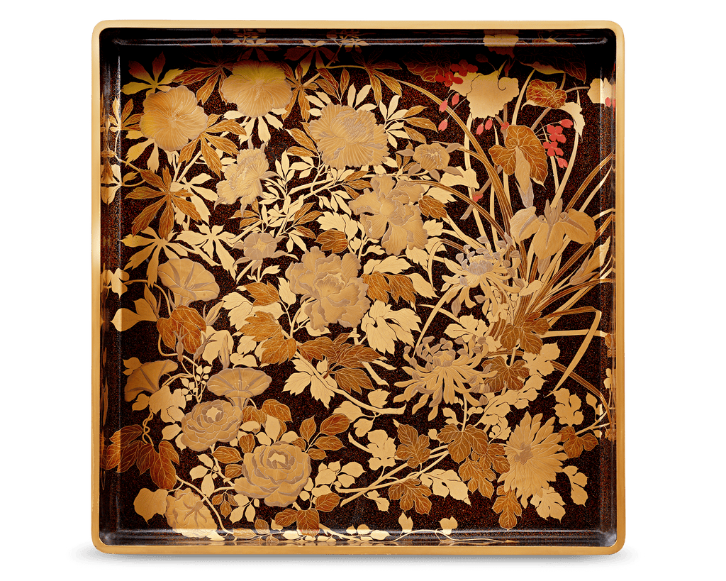 Japanese Lacquer and Gold Tray
