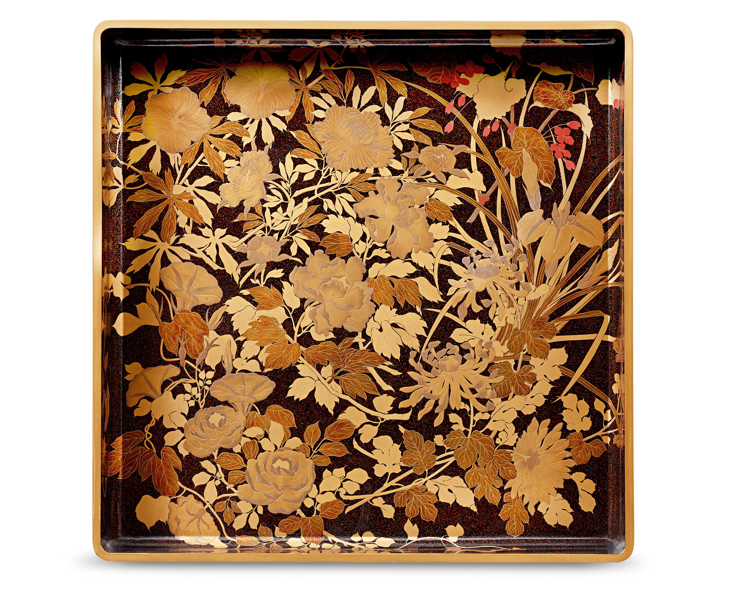 Japanese Lacquer and Gold Tray