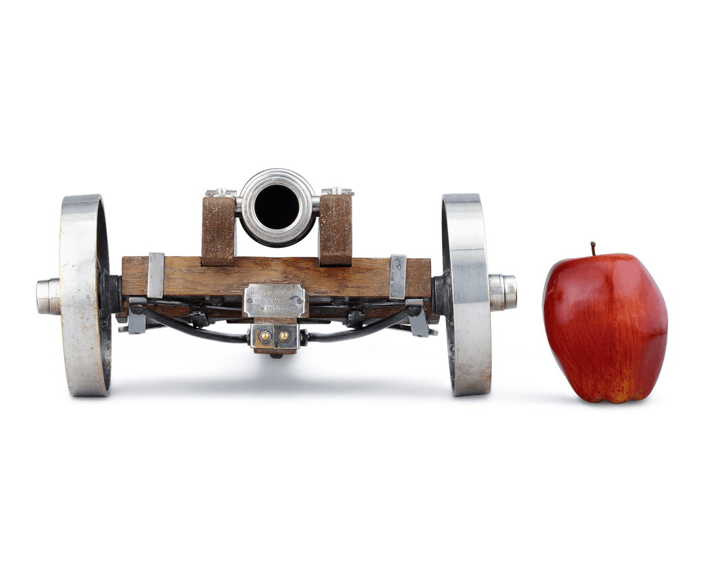 Silverplate Cannon with Wheels