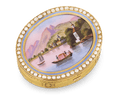 Swiss Enamel and Gold Musical Snuff Box