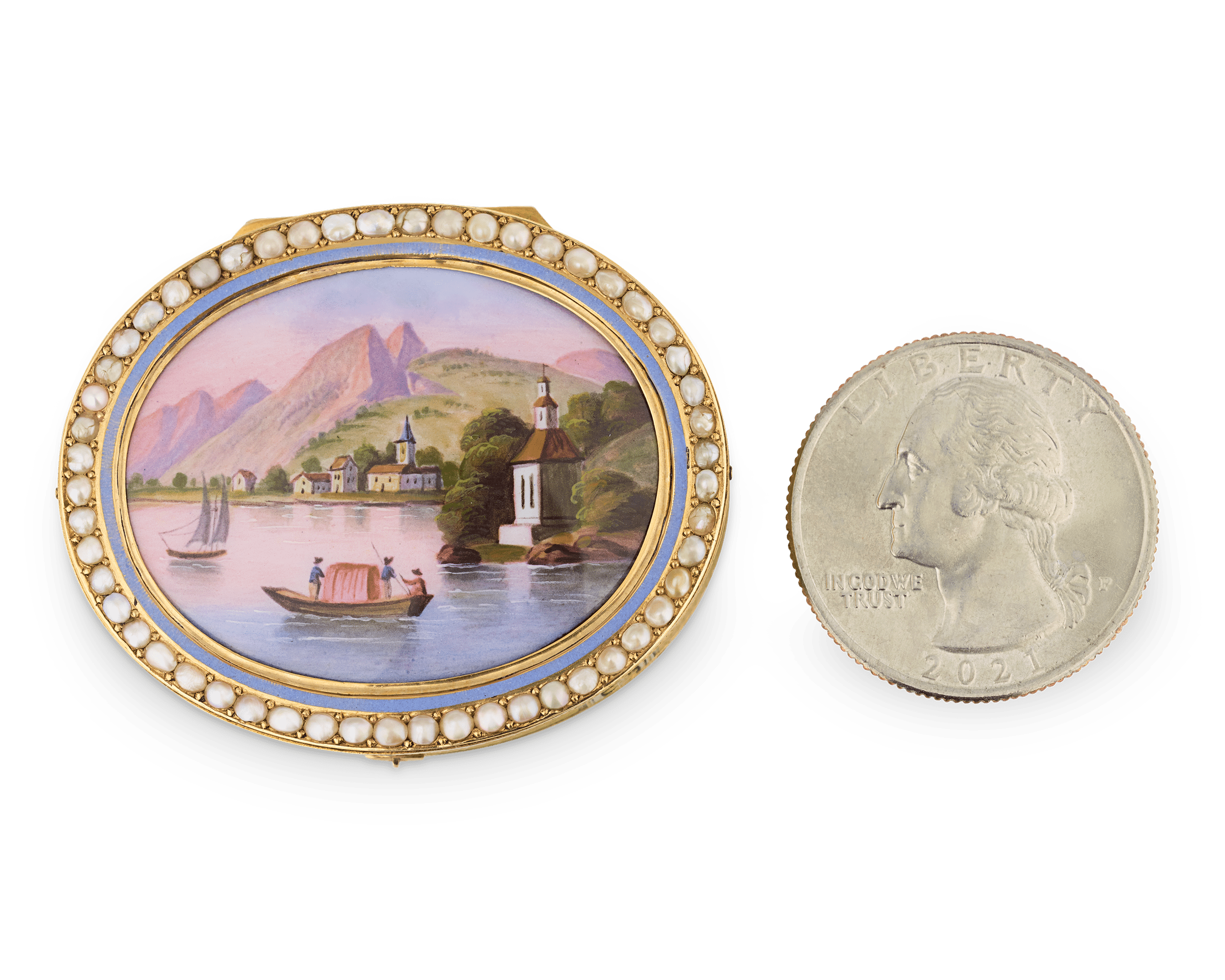Swiss Enamel and Gold Musical Snuff Box
