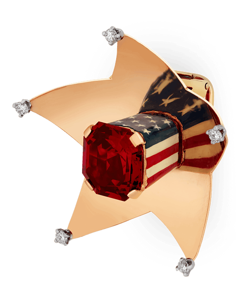 Cartier Home Front Spinel Brooch, 6.35 Carat