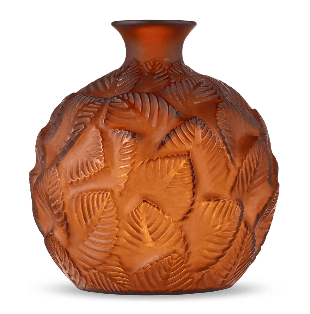 René Lalique Amber Ormeaux Vase