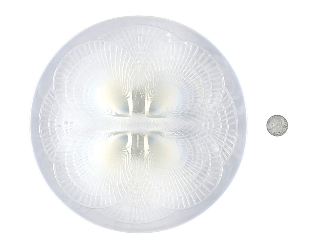 René Lalique Opalescent Glass Dish with Large Coquilles Pattern