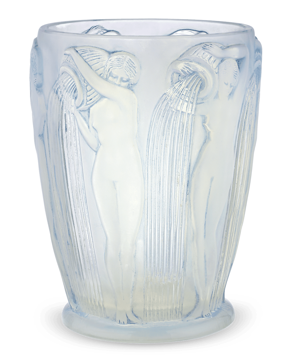 René Lalique Danaides Opalescent and Stained Glass Vase