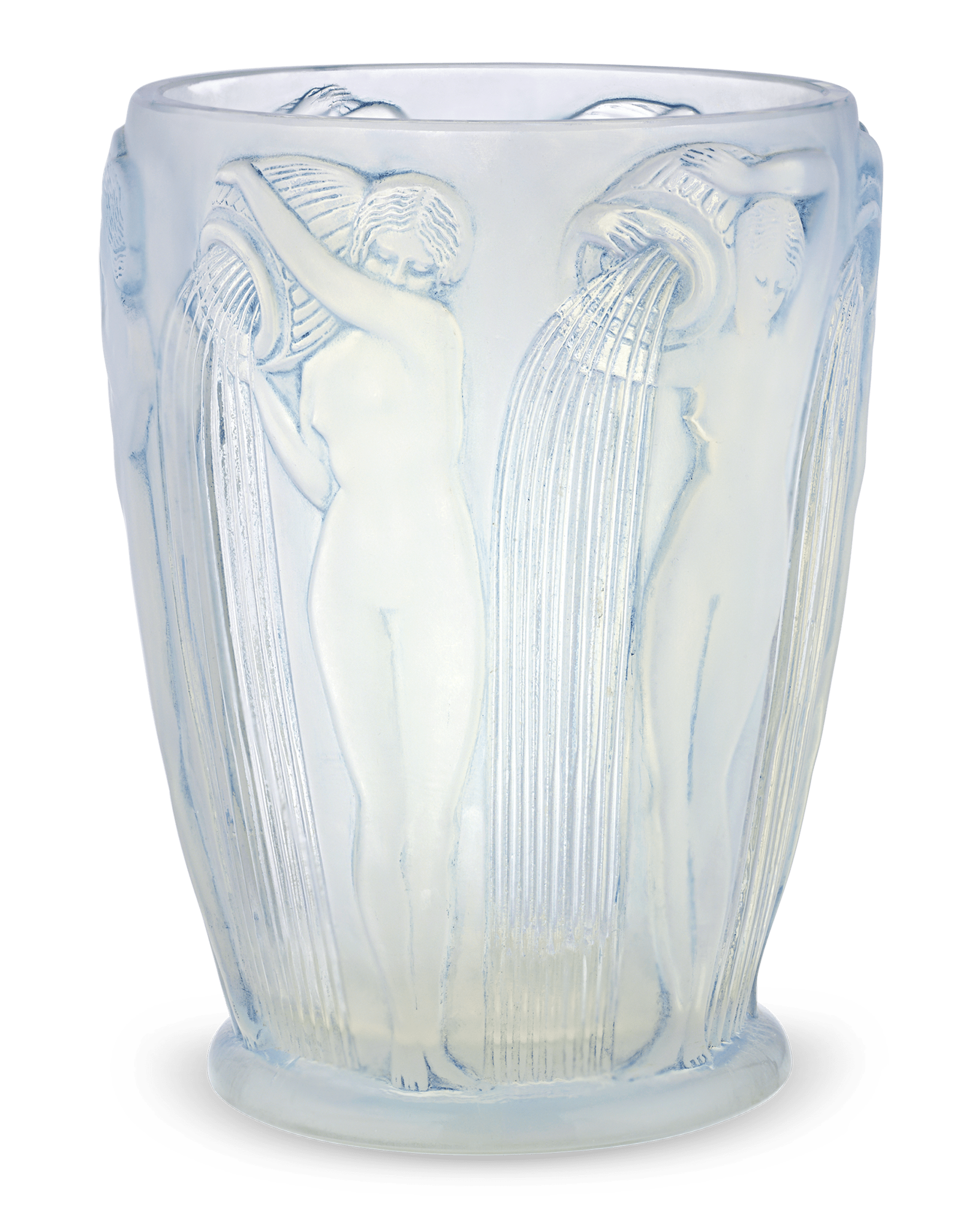 René Lalique Danaides Opalescent and Stained Glass Vase