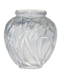 René Lalique Sauterelles Frosted Glass Vase